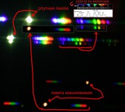 четко видны разные спектры: у ламп накаливания - сплошной,<br />у ртутных - полосчатый...)))) (сверху для масштаба спектр из викпедии)